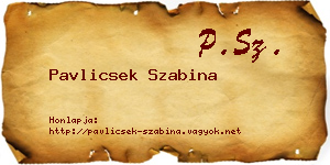 Pavlicsek Szabina névjegykártya